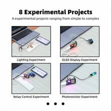 Kit de inicio TSCINBUNY ESP32 para programación de Arduino, kit de inicio electrónico talla grande vendido, esp-32 desarrollo de versión completa con instrucciones manuales y códigos - Albaricoque - Ver 7