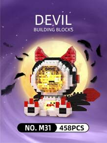 Choose One, Diamond-Shaped Angel Or Devil Mini Building Blocks For Desk, Office, Car, Gift For New Year, Birthday, Valentine's(Delivery In Random) - Multicolor - View 8