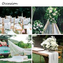 1件雪纺面料，绿色薄纱雪纺面料，适用于婚礼拱门帘、窗帘、秋千、背景装饰、生日派对装饰、舞台、帐篷、婚礼椅装饰、最佳礼物、婚礼装饰、家居装饰、房间装饰、派对礼物、新娘生日装饰、单身派对装饰 - 磚紅色 - 查看 7