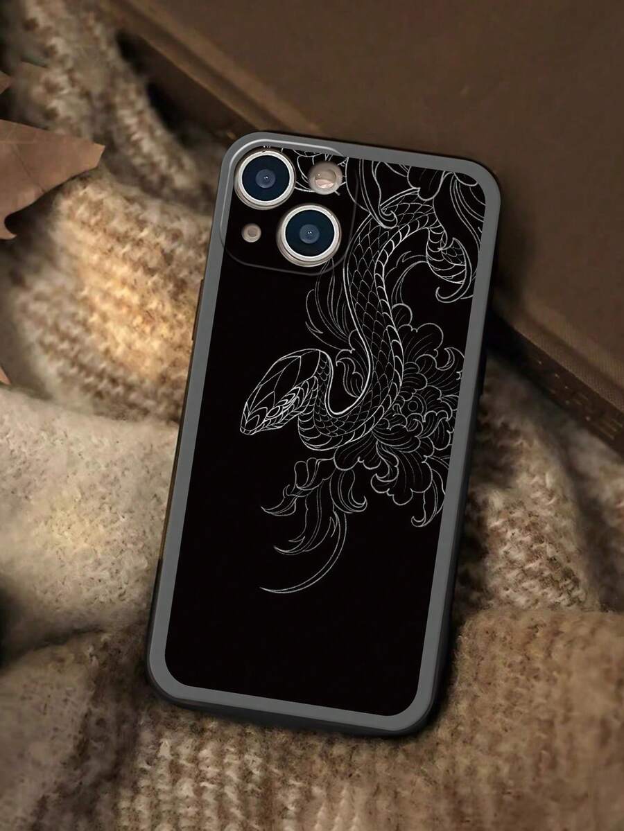 白色蛇紋線條印花防摔手機殼,精確位置處理孔位,適用於蘋果 Iphone 機種（p14promax、p13、p11、p12、xr、7/8/se2、x、p15）、三星 Galaxy 機種（s24、a03s、a03core、a04、a12、a13、a14、a21s、a22、a23、a24、a32、a33a34、a5、a51、a52、a53、a54、a71、a72、a73、s20fe、s21、s22）以及小米 Redmi 機種（redmi 9、redmi 9a、redmi 10a、redmi 10c、redmi Note9、redmi Note10、redmi Note11、redmi Note12、redmi12、redmi 12c） - 彩色 - 查看 1