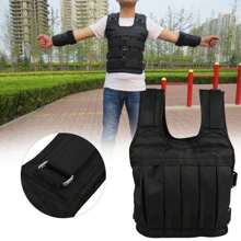 Chaleco Con Peso, Chaleco De Entrenamiento Con Peso 50kg Para Deportes, Equipo De Entrenamiento Con Peso Para Fitness Y Suministros Para Entrenamiento De Fuerza, Chaleco Con Peso - Negro - Ver 2