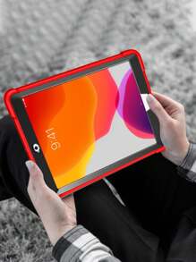 Red Transtek Warrior Robot Protective Case Compatible With IPad (Compatible With Some Models With Pencil Slot)