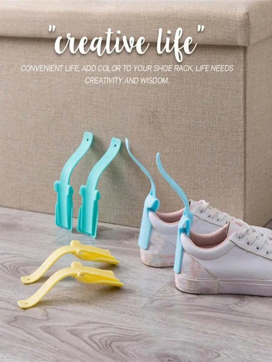 1 件装懒人鞋助手便携式手柄鞋拔提鞋助手简易鞋拔器灵活坚固防滑 2021 新品 - 白色 - 查看 1