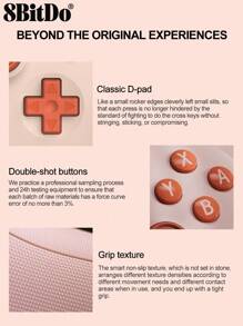 8bitdo Switch Gamepad Ultimate C Wireless Controller,Compatible With Switch/Switch OLED/Switch Lite,Gaming Consle Accessories,ALPS Joysticks Non-Linear Digital Trigger 6-Axis Motion Control Wake-On-Shake Rumble Vibration Ergonomic Design,Orange - Orange - View 6