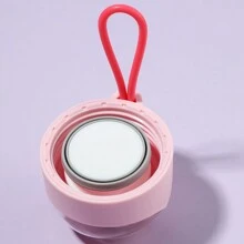 Miniso Sanrio My Melody 280ml/9.47oz 粉色保温水瓶，带可爱娃娃图案，双层不锈钢材质，适合学校、办公室和家庭使用（1个） - 粉色 - 查看 6