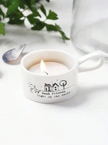 Handled Tea Light Candle Holder Good Friends Light Up The World Handmade Resin Handled Tealight Holder You Are A Love Handled Tealight Gift To Friends