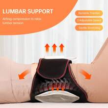 Faja lumbar con calefacción, cinturón de soporte para la espalda transpirable con calefacción, vibración y compresión de aire, almohadilla térmica con masaje para la espalda, soporte lumbar para hombres y mujeres