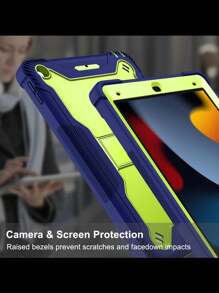 苹果黄绿色+深蓝色通用机器人设计平板电脑保护壳 - 黃色 - 查看 4