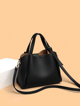 1pc Solid Color Handheld Bucket Bag/Minimalist Slanting Bag, Suitable For Women's Daily Use, Crossbody, Business Casual Women Bag, Perfect For Office, Business And Work, Eye-Catching Work Bags For Women, Business Casual Woman Bag Perfect For Office Business And Work