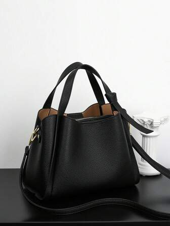 1pc Solid Color Handheld Bucket Bag/Minimalist Slanting Bag,Suitable For Women's Daily Use,Crossbody, Business Casual Women Bag, Pefect For Office, Business And Work, Eye-Catching Work Bags For Women, Business Casual Woman Bag Pefect For Office Business And Work