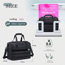 Travel Duffel Bags - Black - View 2