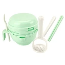 Baby Food Grinder Set, Manual Fruit Puree Juicer Grinding Bowl And Tool Set For Babies - Green - View 7