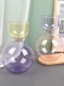 1pc Glass Vases Nordic Candlestick Wedding Decoration Home Decor Flower Vase