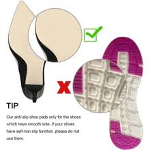 5Pairs Wear-Resistant Silent Self-Adhesive Non-Slip Patch Insoles - Black - View 6