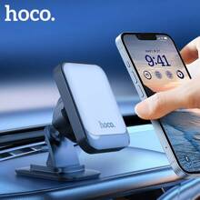 HOCO Universal Magnetic Car Phone Holder, 360° Rotatable Car Dashboard Phone Bracket - Black - View 1