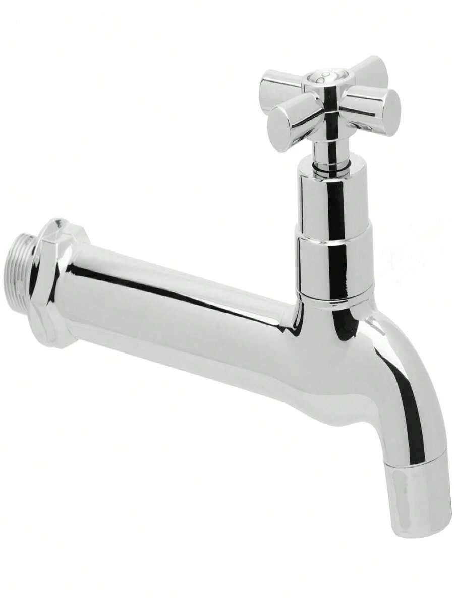 Torneira Tanque Longa 17cm Bico Arejador Doan - Prata - Visão 1