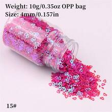 10 克 4 毫米全息鏤空心形閃光適合 Diy 美甲藝術和手工裝飾 - 4mm - 查看 28