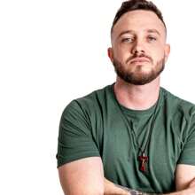 Men T-Shirts - xanh quân đội - Xem 4