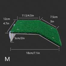 寵物烏龜露台烏龜攀爬平台浮島攀爬梯子水族館造景烏龜棲息平台魚缸配件綠色 - 綠色 - 查看 4