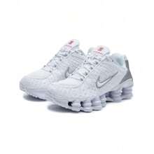 Nike Giày nữ AR3566-100 Shox TL Trắng/Max Orange Giày Thể Thao, Đế Dày Và Cao Hợp Thời Trang Và Đa Năng, Giày thể thao sành điệu có khả năng chống trơn trượt và hoàn hảo cho những buổi đi chơi hoặc chạy bộ thông thường. - trắng - Xem 1