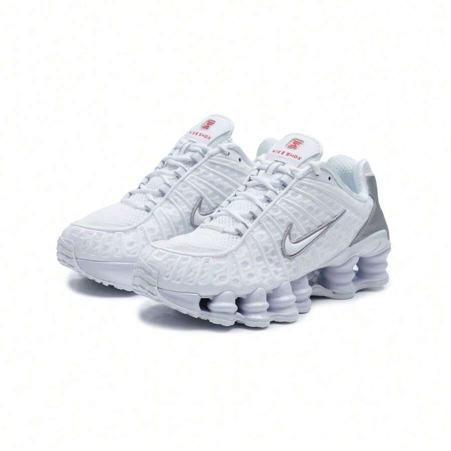 Nike Giày nữ AR3566-100 Shox TL Trắng/Max Orange Giày Thể Thao, Đế Dày Và Cao Hợp Thời Trang Và Đa Năng, Giày thể thao sành điệu có khả năng chống trơn trượt và hoàn hảo cho những buổi đi chơi hoặc chạy bộ thông thường. - trắng - Xem 1