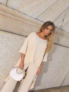 Women Two-Piece Outfits - Màu be - Xem 2