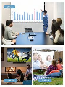 150-Inch White Projection Screen Portable Foldable Anti-Crease 16:9 Hd Hanging Movie Screen For Outdoor, Indoor, Camping, Conference Room - 150 Inches - View 4