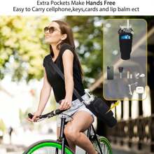 1入組適用於40盎司（約1134.0毫升）水瓶套，帶手柄、肩帶、瓶套袋子和健身徒步杯配件的水瓶袋 - 黑色 - 查看 10