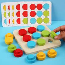 Giocattolo educativo in legno Montessori a forma di fungo colorato, puzzle numerico, gioco multifunzionale, regalo di compleanno per scuola, studenti, cartoleria, forniture scolastiche - Multicolore - Visualizzare 2