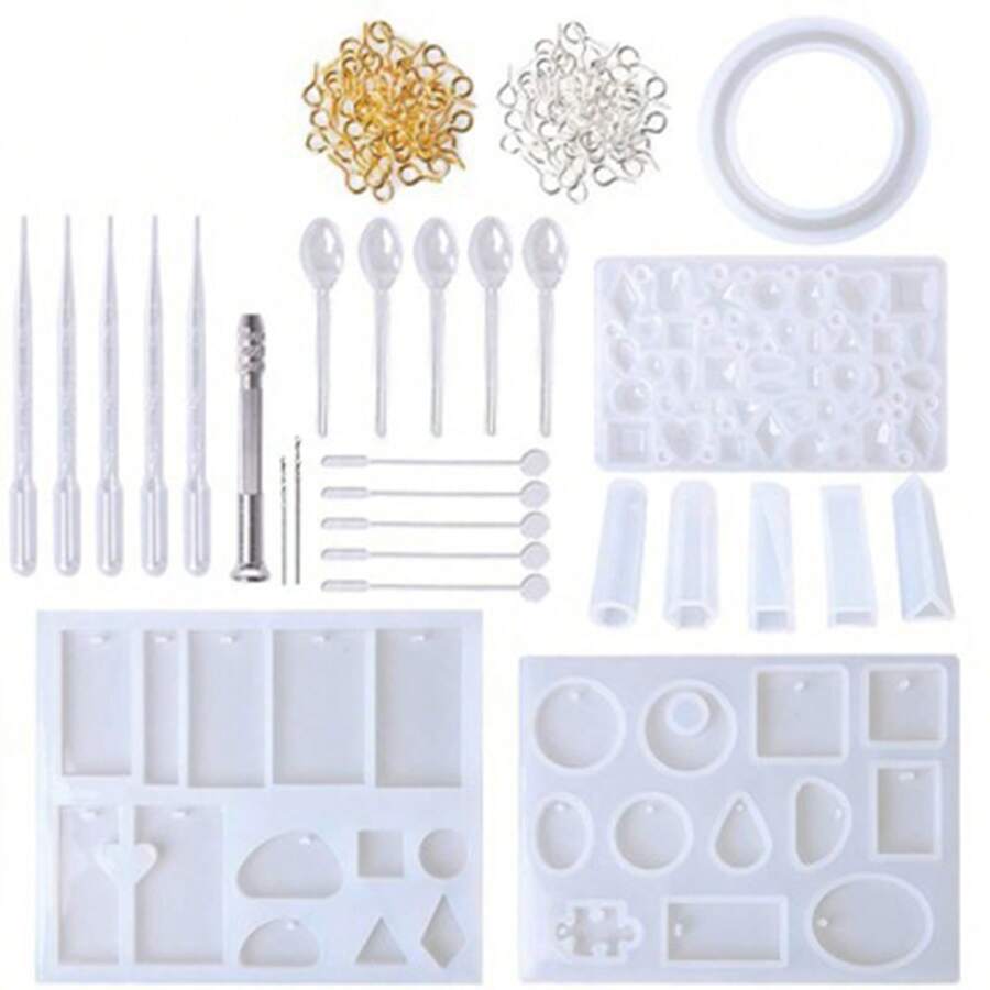 127pcs/Set Jewelry Casting Silicone Mold Merry Christmas Resin Epoxy Mould Craft Decor Tool For Handmade DIY Accessories - White - View 1