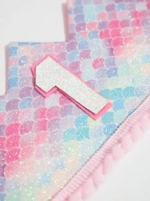 1頂-美人魚亮片1歲生日皇冠帽,兒童生日派對配件帽子,生日派對道具,派對氛圍物資,生日主題派對裝飾 - 彩色 - 查看 9