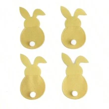 4pcs Phim hoạt hình dễ thương Phong cách lễ Phục sinh Con thỏ Dao & Cái nĩa Túi đựng Với Cái đuôi , Đầy màu sắc Felt Túi đựng Đối với Đồ dao Và , Bàn Đồ trang trí Đối với Lễ hội - Nhiều màu - Xem 15