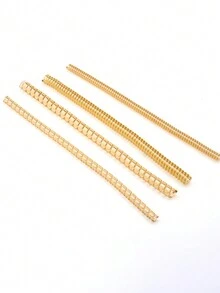 1set/4pcs Ring Size Adjuster With Plastic Spiral Coil For Transparent Elastic Ring Sizer Adjuster - Gold - View 7