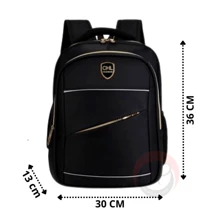 Mochila Feminina Masculina A Prova D'água Bolsa Leve Reforçada e Resistente - Preto - Visão 2