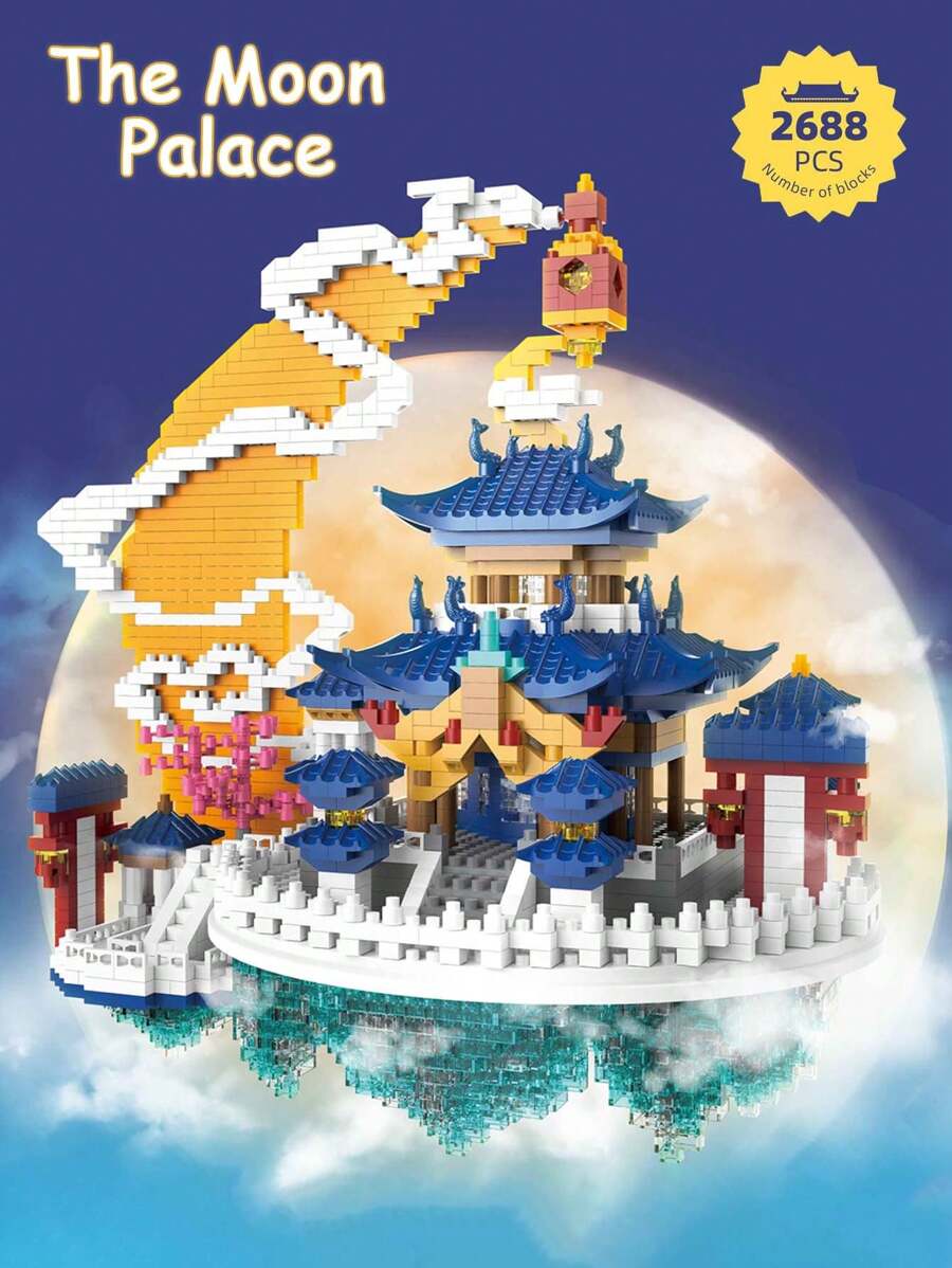 Micro-Particle Building Blocks 2688-Pcs Palace Of The Moon | SHEIN