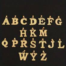 suteyi Capital Letter Initial Necklace, Golden A-Z Alphabet Pendant Necklace, Ideal Choice For Gifts - Gold - View 4