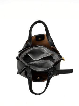 1 件纯色手提水桶包/极简斜挎包，适合女性日常使用，斜挎包，商务休闲女包，非常适合办公室、商务和工作，引人注目的女士工作包，商务休闲女包非常适合办公室商务和工作