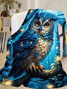 1 Miếng Siêu Mềm Chăn nỉ Flannel Với Cá nhân hóa Thiết kế , Xì trum Con cú , Thích hợp Đối với Sofa , Phòng ngủ , Sofa , Qủa tặng Chăn , Độ nét cao In Chăn , Flannel Ném cái mền , Siêu Mềm , Thích hợp Đối với , Con gái , , Nhiều Kích thước Có sẵn - Nhiều màu - Xem 4