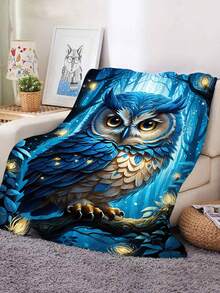 1 Miếng Siêu Mềm Chăn nỉ Flannel Với Cá nhân hóa Thiết kế , Xì trum Con cú , Thích hợp Đối với Sofa , Phòng ngủ , Sofa , Qủa tặng Chăn , Độ nét cao In Chăn , Flannel Ném cái mền , Siêu Mềm , Thích hợp Đối với , Con gái , , Nhiều Kích thước Có sẵn - Nhiều màu - Xem 2