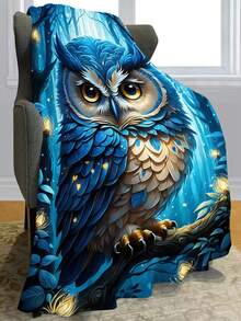 1 Miếng Siêu Mềm Chăn nỉ Flannel Với Cá nhân hóa Thiết kế , Xì trum Con cú , Thích hợp Đối với Sofa , Phòng ngủ , Sofa , Qủa tặng Chăn , Độ nét cao In Chăn , Flannel Ném cái mền , Siêu Mềm , Thích hợp Đối với , Con gái , , Nhiều Kích thước Có sẵn - Nhiều màu - Xem 3