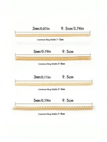 1set/4pcs Ring Size Adjuster With Plastic Spiral Coil For Transparent Elastic Ring Sizer Adjuster - Gold - View 8