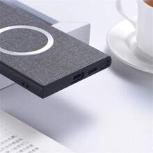 Estuche Simple Para Móvil De Estilo Profesional Para Samsung S24 Ultra/s24+ Con Imán Y Con Textura De Tela; Diseño De Protección Completa Disponible También Para S24/s23/s22 Ultra/s21 Ultra - Negro - Ver 5
