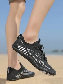2024 Men Water Shoes Beach Shoes Outdoor Wading Five-Finger Shoes - Black - View 3