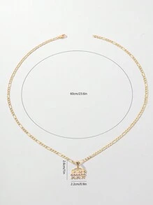 قلادة بتعليقة رجل وامرأة يتشابكان الأيدي مطرزة ثلاثية الألوان من النحاس المطلي بالنحاس المقاوم للحساسية، قطعة واحدة، أنيقة وبسيطة، مناسبة لعيد الأم/عيد الحب، للأزواج والأصدقاء والأوصياء، للارتداء اليومي والأعياد، للصلاة - ذهبي أصفر - مشاهدة 5