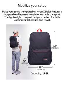 HyperX Mochila de viaje clásica HYPERX para hombre, mochila empresarial con gran capacidad para laptop y resistente al agua