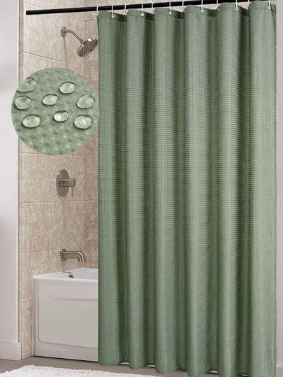1pc Waterproof Bathroom Shower Curtain , Shower Curtain Liner,,Bathtub Curtain With Hooks For Bathroom