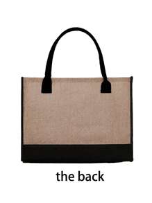 1 chiếc túi tote chữ cái viết tắt dung tích lớn mới, quà tặng Ngày của Mẹ cho phụ nữ, chị em gái, bạn bè, túi xách chữ lồng đơn giản, túi đeo vai thiết thực, túi xách xách tay, túi mua sắm, túi cho mẹ, quà tặng Ngày của Y tá cho đồng nghiệp, mẹ chồng, quà tặng lễ hội, mặt hàng khuyến mại của cửa hàng đồ dùng cho bà bầu - màu nâu - Xem 5