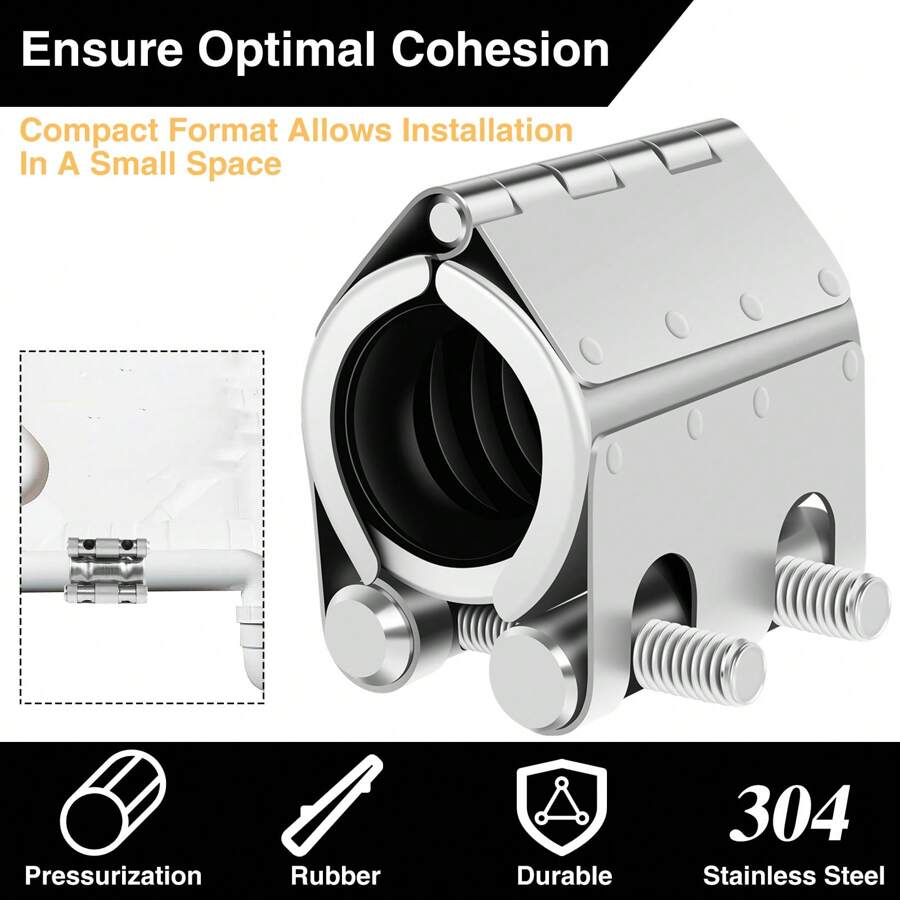 Pipe Repair Clamp 304 Stainless Steel Pipe Leak Sealer Premium Leak