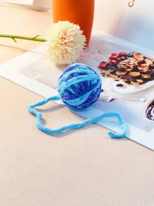 1pc Rainbow Ball Knitted Cat Toy, Funny Stress Reliever & Pet Teaser, Plush Chew Resistant - Multicolor - View 7