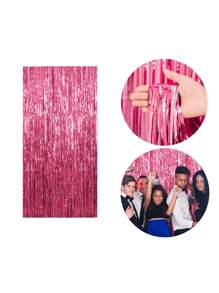 1 tấm rèm phông nền bằng dây kim loại trang trí tiệc Giáng sinh nhiều màu, trang trí sự kiện chụp ảnh tua rua bằng lá nhôm, phông nền tiệc tốt nghiệp Bachelorette màu hồng ngày lễ tình nhân - Nhiều màu - Xem 15